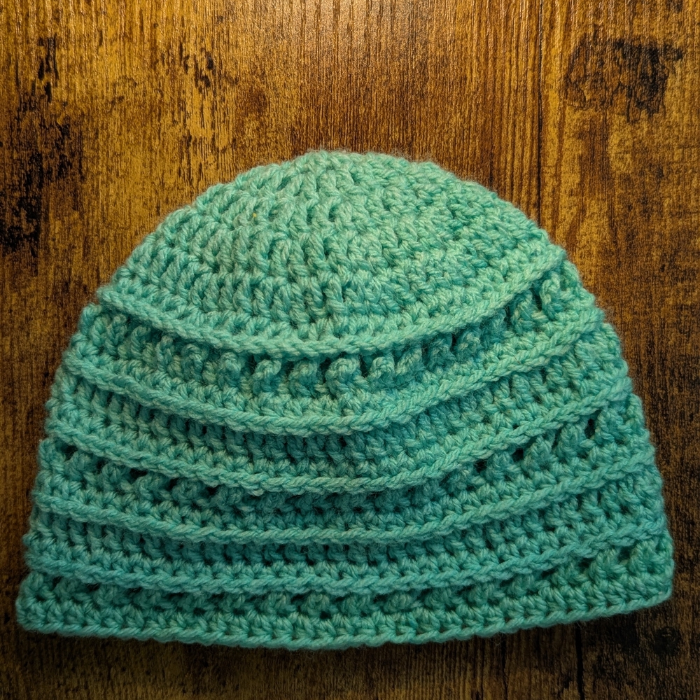 Handmade Crochet Beanie in Teal